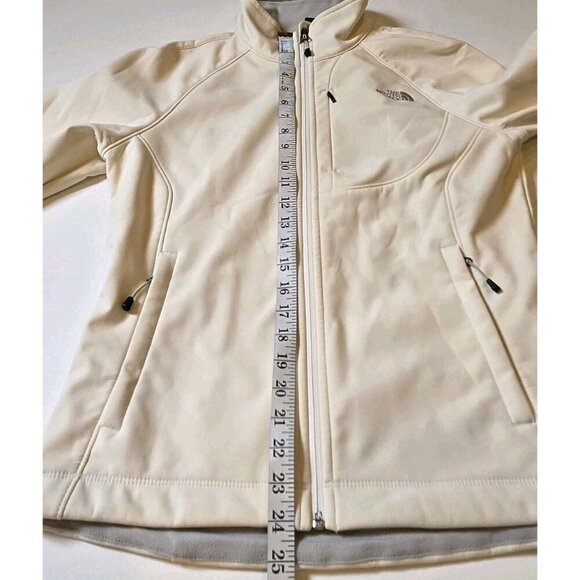 The North Face Women’s Jacket Size M Soft Shell Light Beige Gray Apex Barrier NF - Picture 10 of 12
